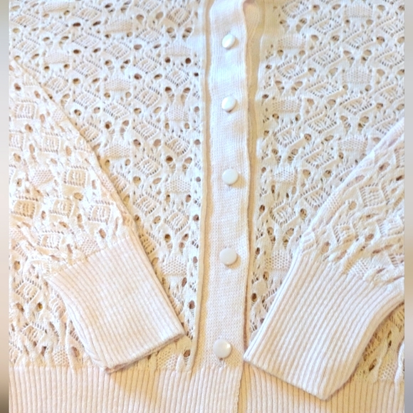 Frenchtown Crochet Cardigan, Women, Button Up, Pink, L (Runs Small) - Picture 6 of 6